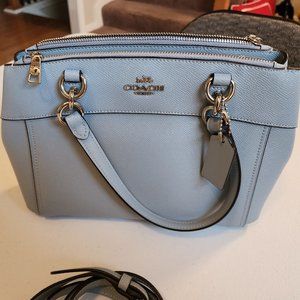 Coach Mini Brooke Carryall Bag Light Blue with Silver Flecks
